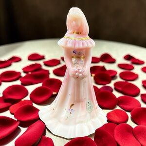 Fenton Art Glass Bridesmaid Doll Figurine Rosalene Signed T. Owens #112 LE